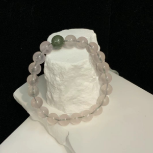 Rose Quartz + Green Phantom Crystal